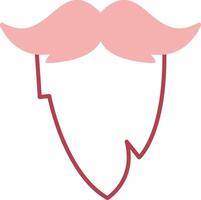 Moustache Solid Two Color Icon vector