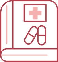 Medical Book Solid Two Color Icon vector