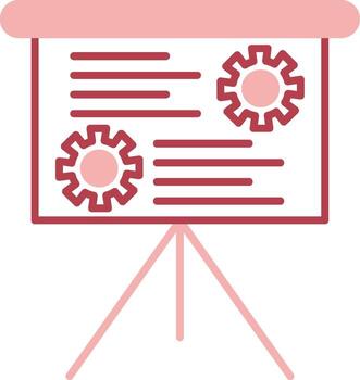 presentación sólido dos color icono vector