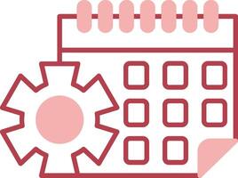 Calendar Solid Two Color Icon vector