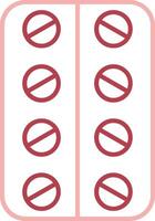 Pill Solid Two Color Icon vector