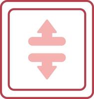 Height Solid Two Color Icon vector