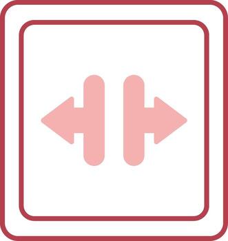 anchura sólido dos color icono vector