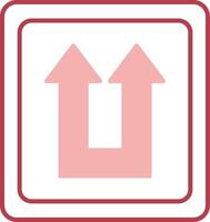 Two Arrows Solid Two Color Icon vector