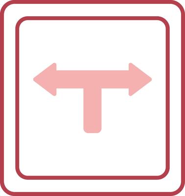Direction Solid Two Color Icon