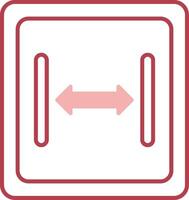 Size Solid Two Color Icon vector