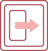 Log Out Solid Two Color Icon vector
