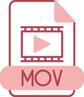 Mov Solid Two Color Icon vector