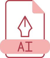 Ai Solid Two Color Icon vector