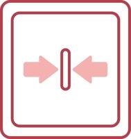 Minimize Solid Two Color Icon vector