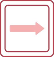 Right Solid Two Color Icon vector