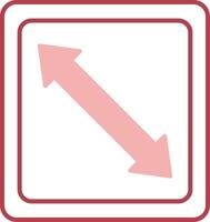 Right Down Solid Two Color Icon vector