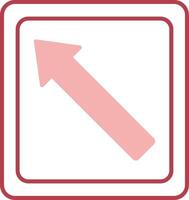 Arrow Left Solid Two Color Icon vector