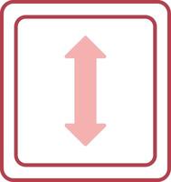 Double Arrow Solid Two Color Icon vector