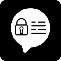 Chat Lock Vector Icon