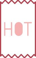 Hot Solid Two Color Icon vector