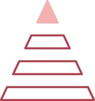 Pyramid Solid Two Color Icon vector
