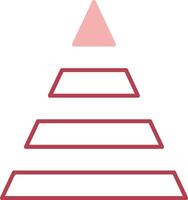 Pyramid Solid Two Color Icon vector