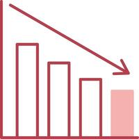 Loss Solid Two Color Icon vector