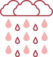 Heavy Rain Solid Two Color Icon vector