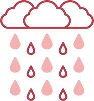 Heavy Rain Solid Two Color Icon vector