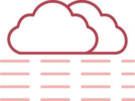 fog Solid Two Color Icon vector