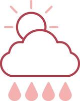 Morning,Rain Solid Two Color Icon vector