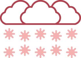 Snowing Solid Two Color Icon vector