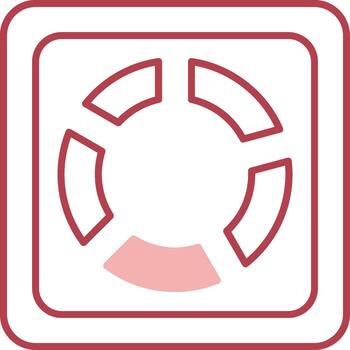 Pie Chart Solid Two Color Icon vector