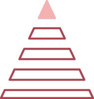 Pyramid Chart Solid Two Color Icon vector