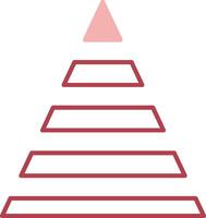 Pyramid Chart Solid Two Color Icon vector