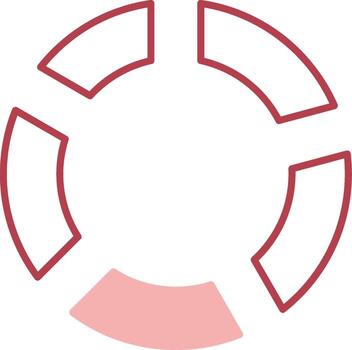 Pie Chart Solid Two Color Icon vector