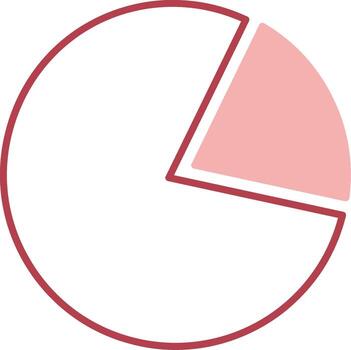 Pie Chart Solid Two Color Icon vector