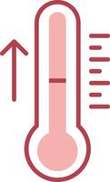 Thermometer Solid Two Color Icon vector