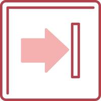 Right Arrow Solid Two Color Icon vector
