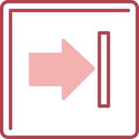 Right Arrow Solid Two Color Icon vector