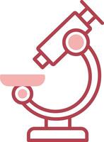 Microscope Solid Two Color Icon vector