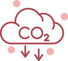 Co2 Solid Two Color Icon vector