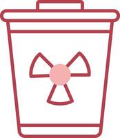 Toxic Waste Solid Two Color Icon vector