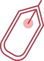 Tag Solid Two Color Icon vector