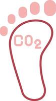 Carbon Footprint Solid Two Color Icon vector