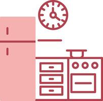 cocina sólido dos color icono vector