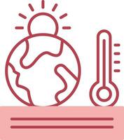 Global Warming Solid Two Color Icon vector
