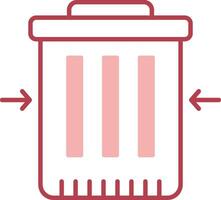 Waste Reduction Solid Two Color Icon vector