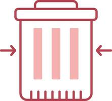 Waste Reduction Solid Two Color Icon vector