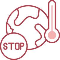 Stop Global Warming Solid Two Color Icon vector