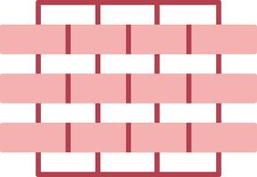 Brick Wall Solid Two Color Icon vector