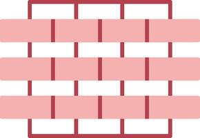 Brick Wall Solid Two Color Icon vector