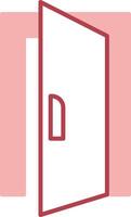 Door Solid Two Color Icon vector