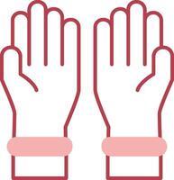 Protective Gloves Solid Two Color Icon vector